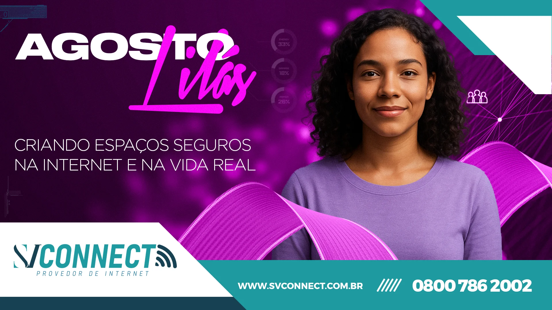 Agosto Lilás: criando espaços seguros na internet e na vida real