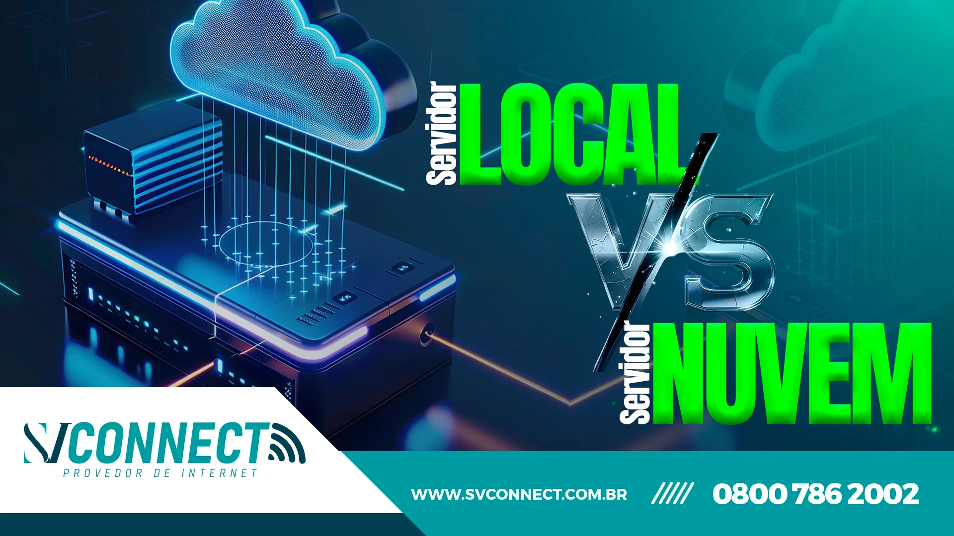 Vantagem do servidor local versus hospedagem em nuvem 