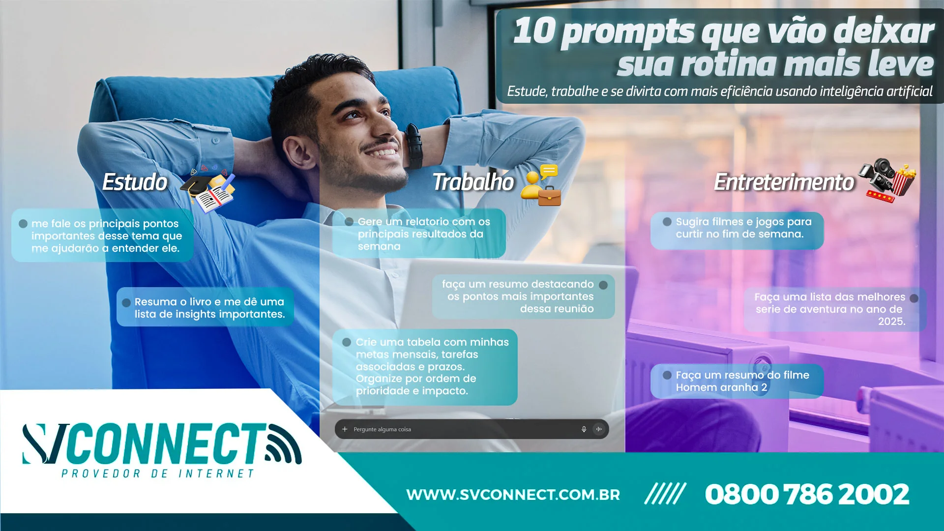 10 dicas de prompt: Estudo, trabalho e entretenimento de forma mais leve
